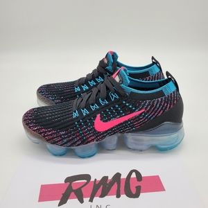 Nike Air Vapormax Flyknit 3 Black Hyper Pink Blue